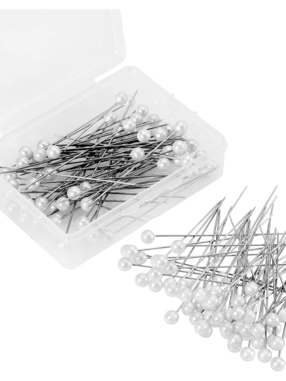 200 Pieces Pearl Head Pins 2.6 Inch Corsage Boutonniere Pins Floral Wedding Stra